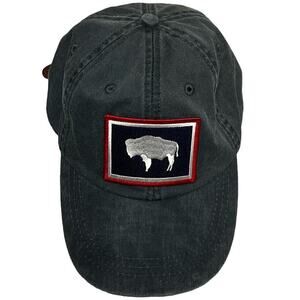 Wyoming Flag Dad Hat by Adams in Distressed Blue Unisex Adjustable 100% Cotton